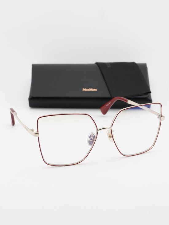 Max Mara MM5073-H-B 068 Butterfly Eyeglasses 60mm - Red / Blue Light Block